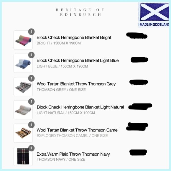 SCOTTISH IMPORT WOOL NWT THROW BLANKET Blue Grey Black Red Import Tomson Navy - Picture 6 of 11